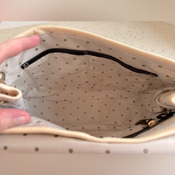 Kate Spade Leather Shoulder Handbag Cream &‎ Black - Picture 11 of 14